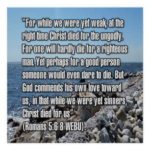 Pôster Romanos 5:6-8 WEBU