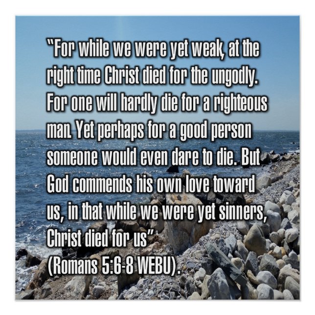 Pôster Romanos 5:6-8 WEBU (Frente)