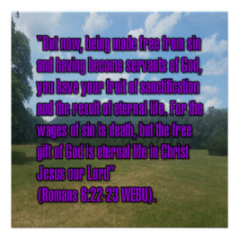 Pôster Romanos 6:22-23 WEBU