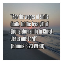 Pôster Romanos 6:23 WEBU