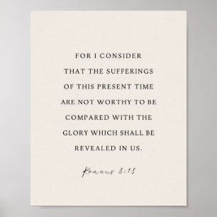 Poster Romanos 8:18 Versículo da Bíblia