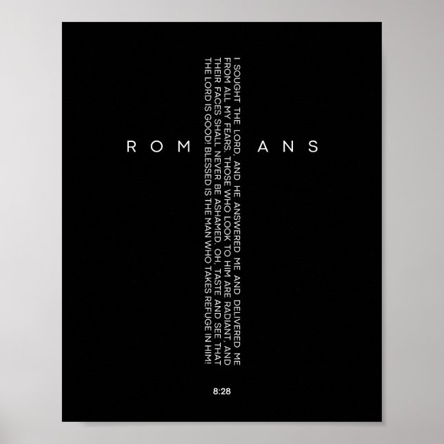 Poster Romanos 8:28 Arte Cruzada (Frente)