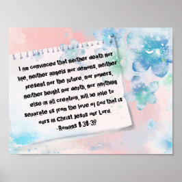 Pôster Romanos: 8:38-39 Bíblias Brilham Destino do Destin