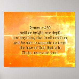 Poster Romanos 8:39 O amor de Deus em Jesus Cristo, Bíbl