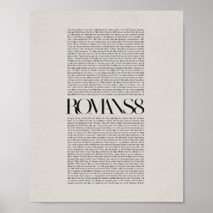 Poster Romanos 8 - Arte de Muro Cristã Inspiradora