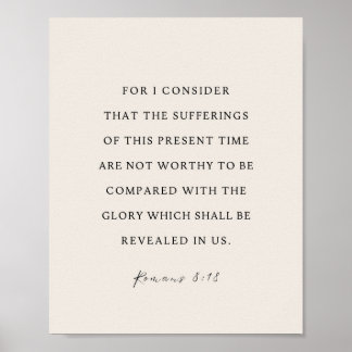 Poster Romans 8:18 Bible Verse