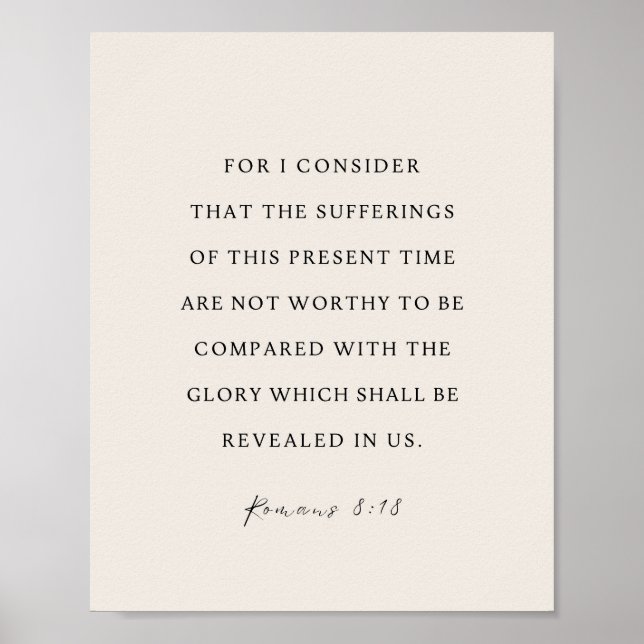 Poster Romans 8:18 Bible Verse (Frente)