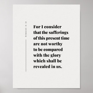 Poster Romans 8:18 Bible Verse