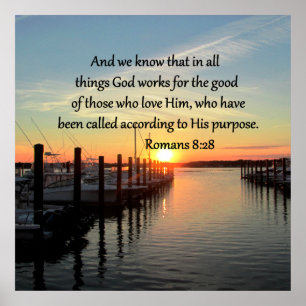 POSTER ROMANS 8:28 SUNSET PHOTO DESIGN