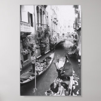 Pôster Romântica Veneza Itália Canal Ride Gondola