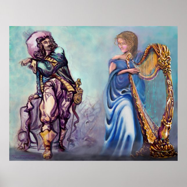 Poster Romântico de Camisa (Frente)