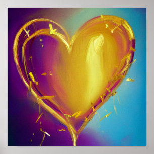 Poster Romântico do Coração