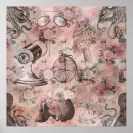 Poster Romântico Steampunk | Ephemera Antiquada