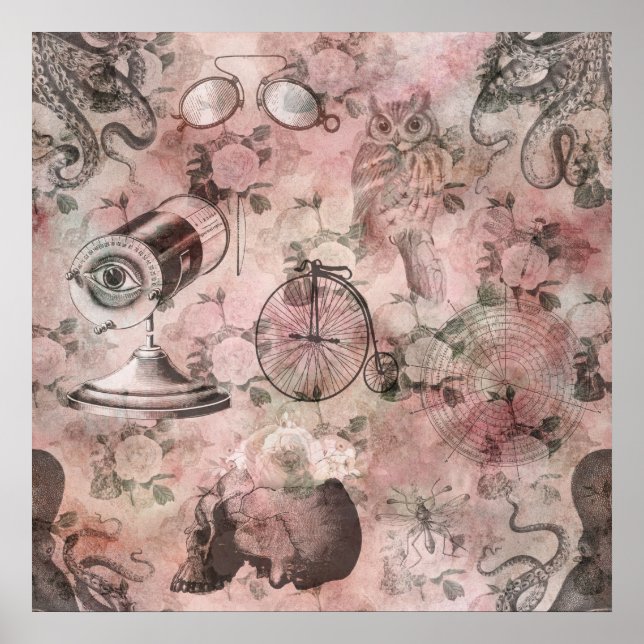 Poster Romântico Steampunk | Ephemera Antiquada (Frente)