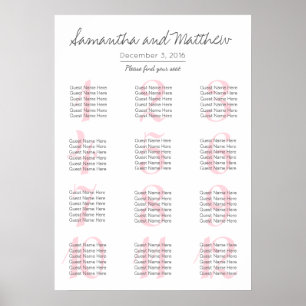Poster Românticos simples coram carta de assentamento do