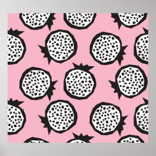 Poster Romegranato Moderno: Estilo sem costura Abstrato