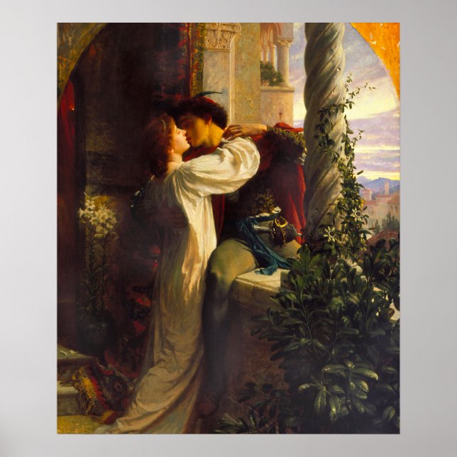 Poster Romeu e Julieta c. 1884 por Sir Frank Dicksee (Frente)