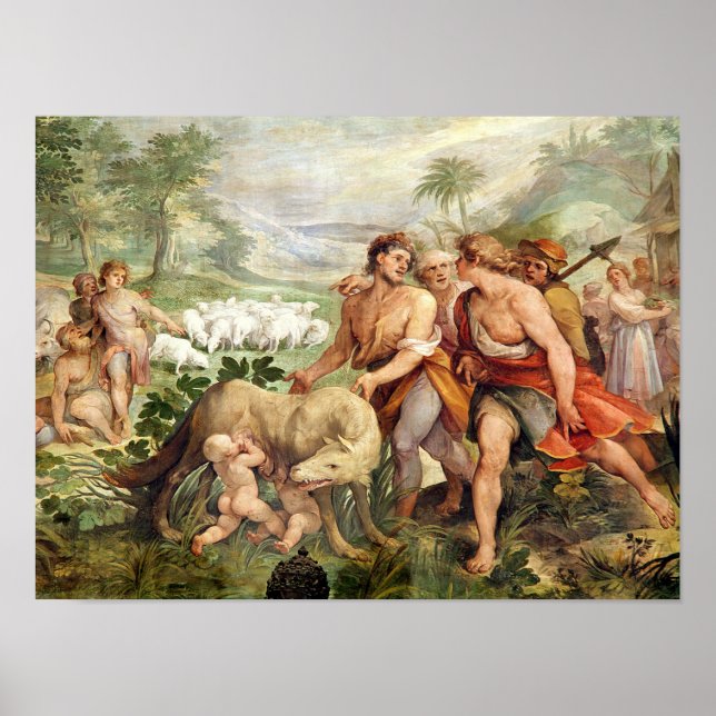 Pôster Romulus suckled by the she-wolf (Frente)