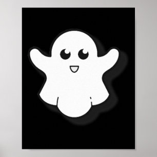 Poster Ronda Ghost Cute Ghost Halloween Spooky Season