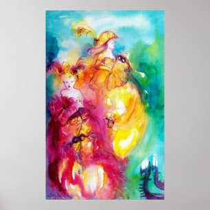 Pôster RONDO IN LAGOON / Mascarada veneziana Canvas