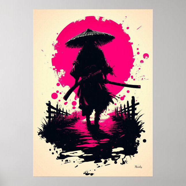 Poster Rônin Silencioso sob a Lua de Sangue (Frente)