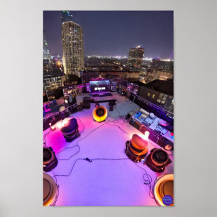 POSTER ROOFTOP NIGHT DJ