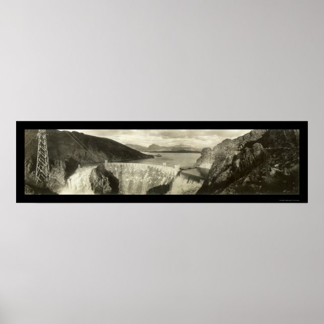 Pôster Roosevelt Dam Overflow Foto 1916 (Frente)