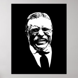 Poster Roosevelt ursinho — Preto e Branco
