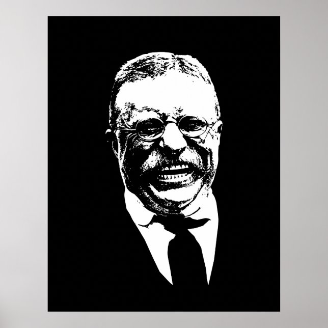 Poster Roosevelt ursinho — Preto e Branco (Frente)