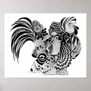 Pôster Rooster Doodle