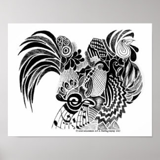Pôster Rooster Doodle