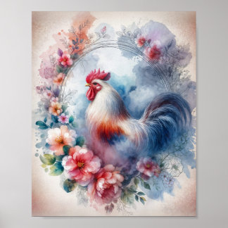 Poster Rooster no Wreath Digital