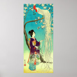 Poster Rooster Onaga-dori Kasamatsu Shiro