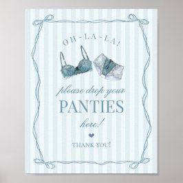 Poster Ropa Interior Azul Por Favor Assine