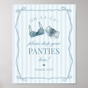 Poster Ropa Interior Azul Por Favor Assine