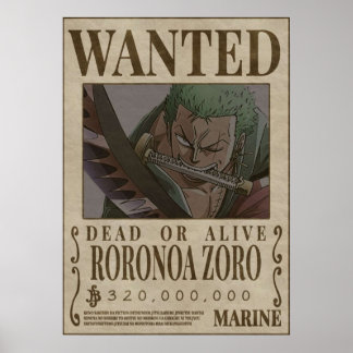 Poster RORANORA ZORO Uma Peça Queria