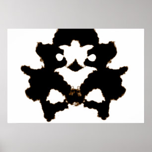 Pôster Rorschach Test of an Ink Blot Card