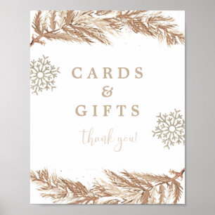 Poster RORY Boho Beige Winter Wonderland Cards and Gifts