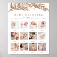 RORY Boho Beige Winter Wonderland Photo Milestone