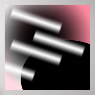 Poster Rosa abstrato com Rays de Luz AP0005