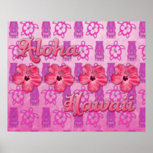 Poster Rosa Aloha Havaí