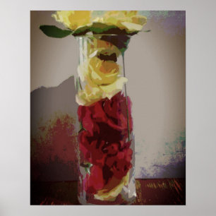 Poster Rosa amarela