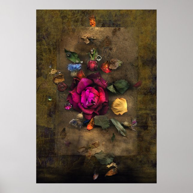 Poster Rosa antigo (Frente)