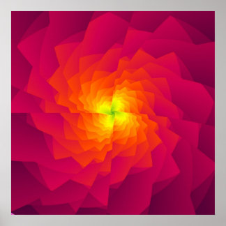 Poster Rosa ao quadrado