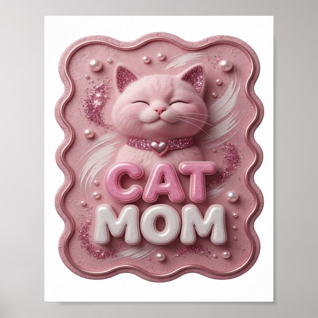 Poster Rosa ATRATIVO MÃE DE GATO (Frente)