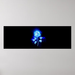 Poster Rosa Azul Ardente