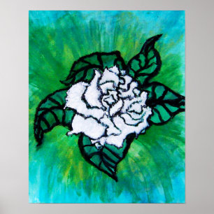Poster Rosa branca
