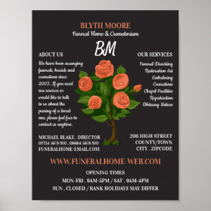 Poster Rosa Bush, Funeral Home, Diretores