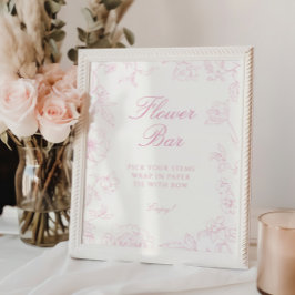 Poster Rosa Chinoiserie Flower Bar Suave