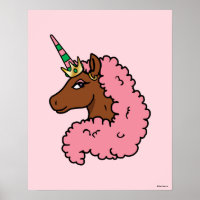 Rosa claro Afro Unicorn